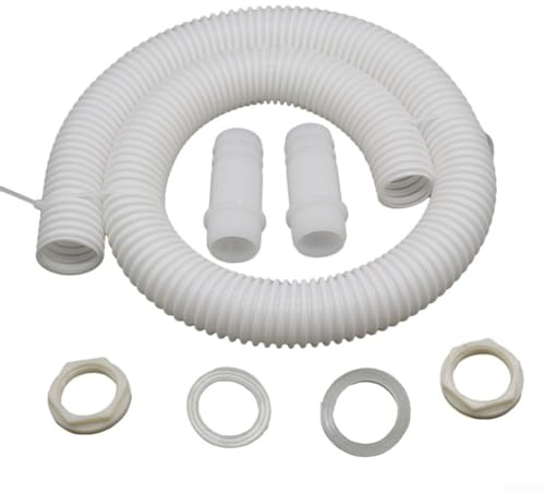 Yuanpgky Regentonnenverbinder, Rohrverbindungs-Set für Regenwassersammelsystem, 32 mm, Kunststoff, Gartenbewässerungsausrüstung mit Schlauchschellen und Dichtungsringen