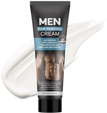 Crema Depilatoria Masculina Producto Depilatorio 100ml | Crema de Afeitar para el Para Maridos Padres Atletas Culturistas Nadadores Profesionales Ocupados Pecho Espalda