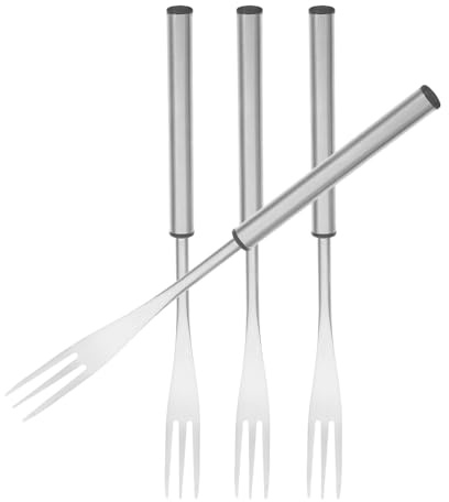 WATIIFUFU 4pezzi Fondute in Acciaio Inossidabile con Manico Antiscivolo per Formaggio Cioccolato e Marshmallow Forchette per Fondue Barbecue e Cucina