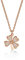 Diamond Treats Dainty Four Leaf Clover Sterling Silver Necklace, Cute Rose Gold Four Leaf Clover Pendant Necklace for Women and Teen Girls, Lucky Charm Rose Gold Necklaces