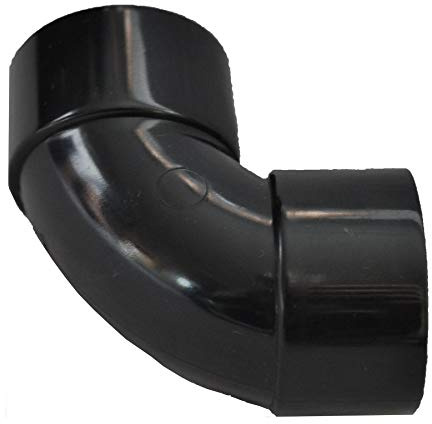 Solvent Black 40mm (43mm) Waste Pipe Swept Bend - Black