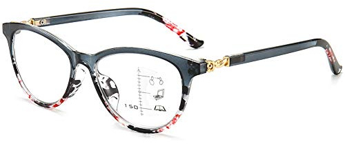 KOOSUFA Gafas de lectura para mujer, lentes de lectura multienfoque progresivo, antiluz, ojo de gato, gafas de cuerno para la visión, ayuda a la lectura, antifatiga, 1,0, 1,5, 2,0, 2,5, 3,0, 3,5