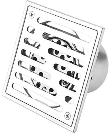 Tyenaza Scarichi Doccia Quadrati in Acciaio Inossidabile - Anti-odore, Facile da Pulire e per Vari Luoghi (110 * 110mm)