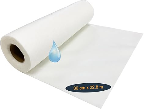 HimaPro Auswaschbarer Stickvlies-Stabilisator für Maschinenstickerei und Handnähen, wasserlösliches Stickvlies (30 cm × 22,8 m)