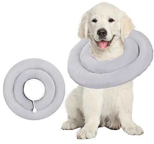 Halskrause Hund Katze Halskragen Leckschutz Hundekragen Weich Bequem Schutzkragen Einstellbar Schützend Kragen Haustier Hundehalskrausen Verhindern Kratzen Hundetrichter Katzen Halsband Schutz