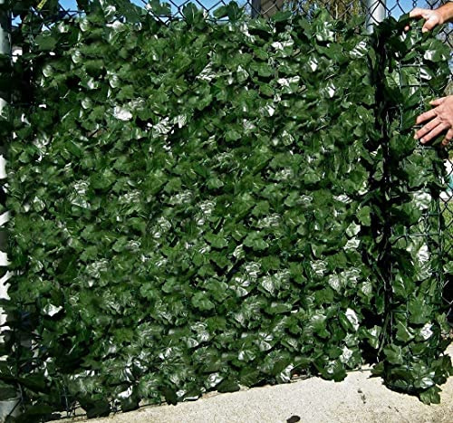 Best Artificial English Ivy Leaf Screening 3m x 2m (Four - 3m x 0.5m Rolls) Privacy Hedging Wall Landscaping Garden Fence **UV Fade Protected**