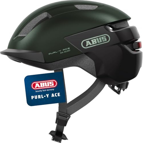 ABUS Fahrradhelm Purl-Y ACE mit LED-Licht – geeignet Fahrten auf E-Bike und S-Pedelec – Trendiger NTA-Schutzhelm für Erwachsene und Jugendliche