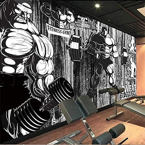 Customized Large 3D Wallpaper Tooling Retro Plank Sports Gym Image Wall Living Room Bedroom Background Wallpaper-400x280cm