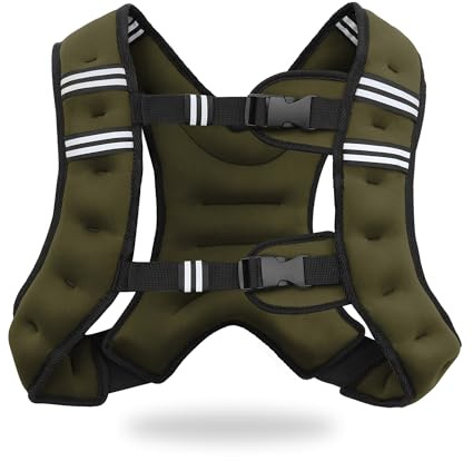 VIVITORY Gewichtsweste Workout-Ausrüstung, 5.0 kg/8.2 kg Körpergewichtsweste für Männer Frauen Krafttraining Laufen Fitness Muskelaufbau Gewichtsverlust Gewichtheben (5.0 kg, Grün)