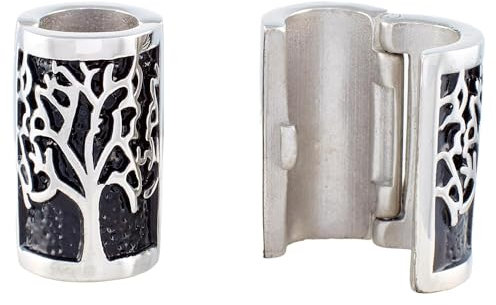 Bartperlen Haar Open-Close Vikings Edelstahl 316L Flechtperlen Dreadlocks Haarschmuck Haarschmuck Baum des Lebens