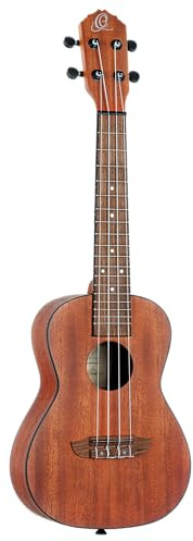 Ortega Guitars Konzert Ukulele Akustisch – Bonfire Series – Sapele, Natur (RU4MM) | Nylonsaiten, Sapele-Decke & Korpus Satin-Finish, RU4MM
