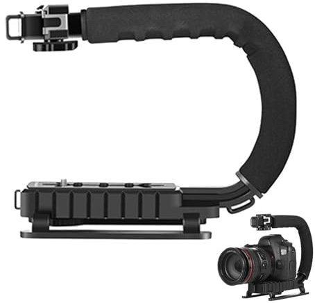 Stabilisateur de poignée pour appareil photo, stabilisateur de caméra portable, poignée de caméra avec support de traîneau froid, stabilisateur de caméra