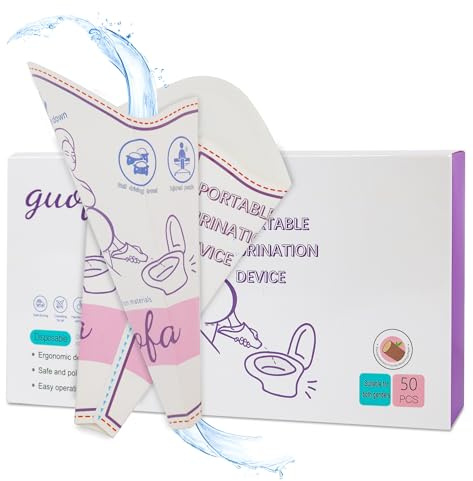 guofa Embudo de orina para mujer, urinarios femeninos desechables portátiles para mujeres, embudo de orina para mujer para viajes y camping, dispositivo de micción femenina a prueba de fugas para