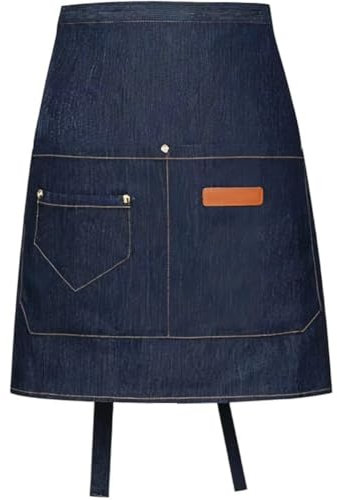 Dinntty Denim-arbeitsschürze, Kurze Canvas-schürze, Halbschürzen, Verstellbare Küchenschürze, Taillenschürze, Kurze Halbe Serverschürzen Für Kellnerinnen, Kellner, Frauen, Männer, Köche