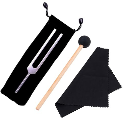 FRCOLOR 1 Satz Aluminiumlegierung Stimmgabel mit Hammer Klanginstrument für Yoga Meditation und Musik Langlebiges und Einfach zu Bedienendes Design