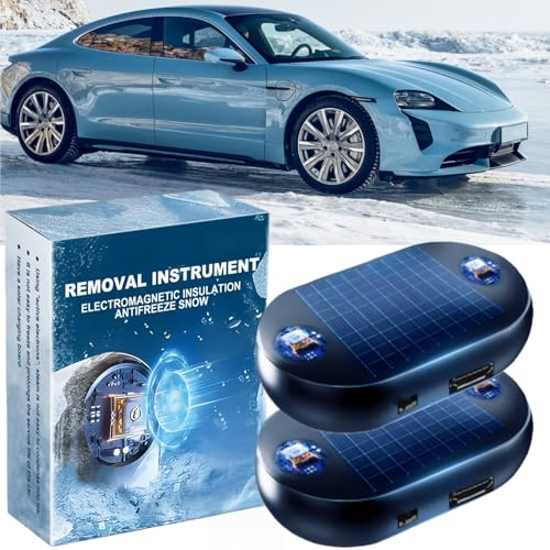 2pcs Electromagnetic Snow Removal,Snow Remover Device Defroster,Rapid Car Defrosting and Deicing,Electromagnetic Car Deicer,Anti-Freeze Snow Remover,Car Defroster,Snow Removal Tool in Winter