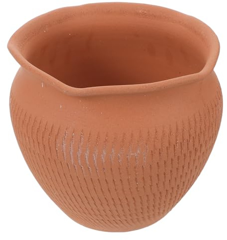 GALPADA Boîte à Légumes en Terre Cuite Rouge avec Ventilation Bac de Rangement pour Pommes de Terre Oignons et Ail Pot à Ail Compact Cuisine Conservation Anti-Humidité Style