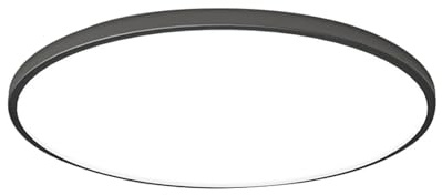 QICBYING Ultra-Thin LED Ceiling Light, Flush Mount Ceiling Lamp, Modern Round Led Flat Panel Light Waterproof Dust-Proof Moisture-Proof for Kitchens, Stairwells, Bedrooms(Black,25CM/24W(White))
