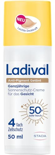 Ladival Anti-Pigment Getönt Sonnencreme Gesicht LSF 50, BB Cream, 50 ml