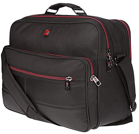 Christian Wippermann Herren Tasche Flugbegleiter Arbeitstasche Bordcase Umhängetasche Schwarz