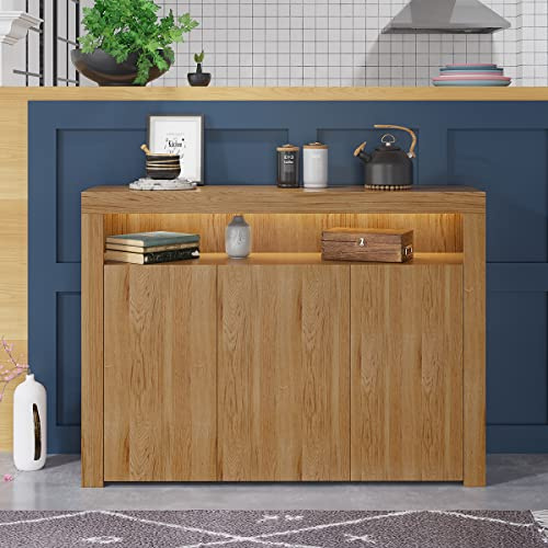 Sideboard Living Room Cupboard Unit Cabinet LxDxH 51.18x13.78x37.4'' OAK Color