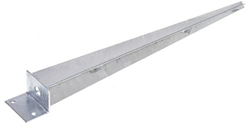 Aqbau® Douille de sol à enfoncer - Longueur : 40 x 500 cm - Support de poteau - Douille à enfoncer - Galvanisée à chaud - Douille de sol pour poteaux en bois - Douille à enfoncer en forme de L