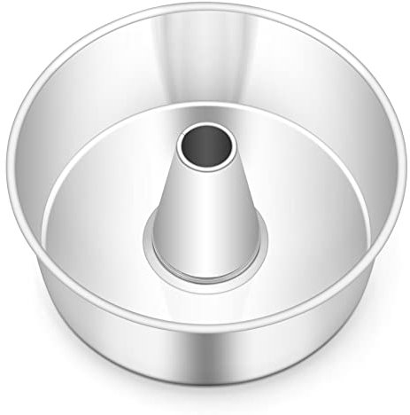 TeamFar 10inch Angel Food Cake Pan, Stainless Steel Cake Pan with Tube