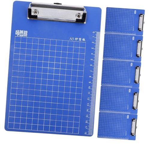 MAGICLULU 6pièces Porte-clip Plastique Transparent Bord Calibré Pour Étudiants Et Professionnels Utilisation Pratique Pour Documents Et Mémos