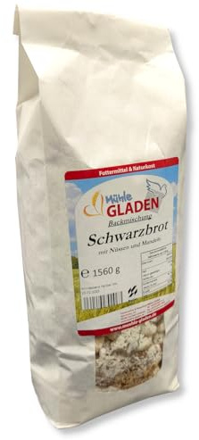 Schwarzbrot mit Nüssen & Mandeln - Backmischung 1560g - Selbstbacken mit Rezept