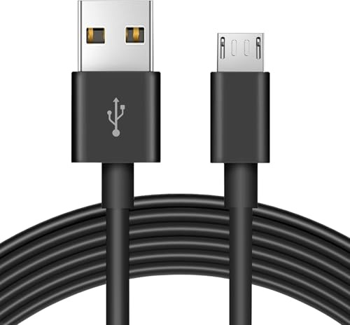 ANLINK 5M 16.4ft Micro USB Cable, Charging and Data Transfer, Micro USB Power Cord for Wyze Cam YI Camera Nest Cam Blink Netvue Kasa Cam Cloud Camera Furbo Dog Arlo Q and More Micro USB Devices-Black
