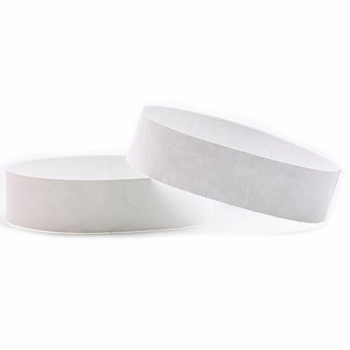 SMTCM Eintrittsbänder 100 Stück 19 * 250MM Einlassbänder Wasserdicht Event Armbänder Dupont Papierarmbänder Tyvek Securebänder Partybänder Identifikation Handbänder zur Kontrolle Sicherheit Konzert