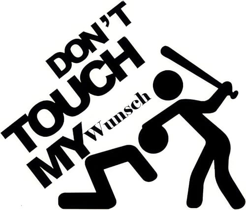 Personalisierbarer Don't Touch My Car/Bike/PC Sticker - Wunschtext Aufkleber für Auto, Motorrad, Board, PC - JDM Tuning Design - Individuell Anpassbar und Langlebig - Wetterfest