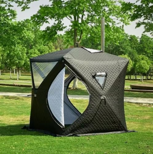 Portable Outdoor Wood Burning Sauna Rock Stove Shanty Tent