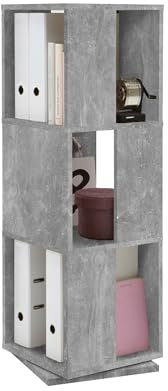 möbelando Drehregal >Tower< in Beton LA - 34x108x34cm (BxHxT)