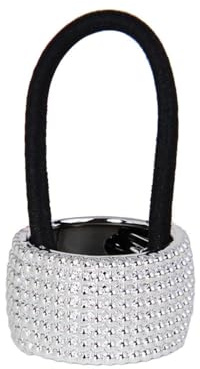 FRCOLOR Punk Haarband Damen Silberne Pferdeschwanz Manschette Haargummi Ponytail Cuff Fashion Accessoire Für Frauen Und Mädchen