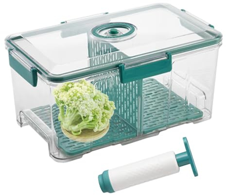 Contenedor de sellado al vacío: existencias de almacenamiento, amplia aplicación | vacío mantener fresco caja de almacenamiento de alimentos sellado transparente de drenaje caja de almacenamiento