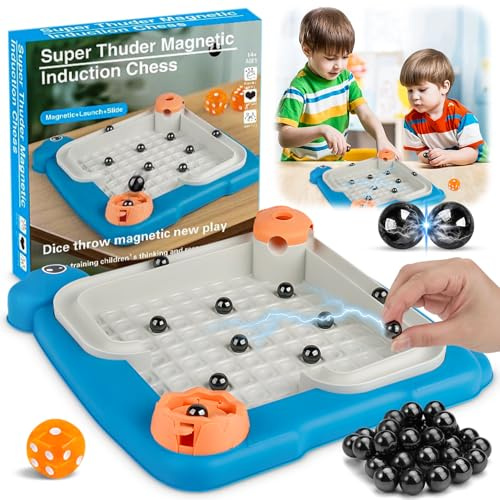 Magnetisches Schachspiel, magnetspiel, Magnet Spiel, Innovatives Magnet-Würfelspiel, Magnetisches Brettspiel für Kinder & Erwachsene ab 14 Jahren, Tolles Spiel für Familienpartys