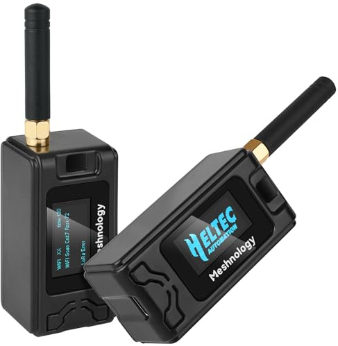 2 Pack ESP32 LoRa V3 Entwicklungsplatine + 1100 mAh Akku + Schutzhülle Set – mit 868 MHz Antenne und SX1262 LoRa V3 Geräten für Meshtastic AR duino LoRawan IOT (N30 Version, Schwarz)