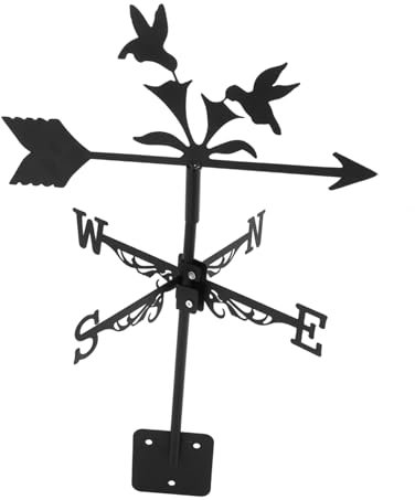 Mikikit Girouette Extérieure Indicateur De Direction du Vent pour Jardin Décoration Décorative à Planter Le Sol