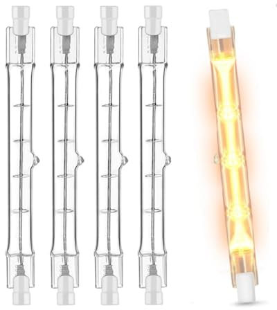 QIROGKC 5 x R7S Halogenlampen, 500 W/1000 W, doppelseitig (125 mm, T3 Typ J), 2900 K, dimmbar, für kommerzielle / Außenbeleuchtung, 125 mm-110 V-1000 W, 2 Stück