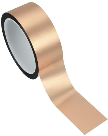PATIKIL Cinta De Poliéster Metalizada 40mm X 50 Metros Cinta Decorativa Metálica Dorado champaña Cinta Adhesiva Espejo Para Detalles Pared Acentuada Artes Gráficas Molduras