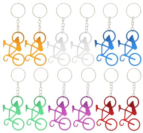JDNFKG 12 Apribottiglie Portatili, Portachiavi per Biciclette, Ciondoli per Telefoni Cellulari, Adatti per Feste, Matrimoni E Bar.