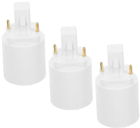 Generico Adattatore per Lampada da 3 Pezzi G23 a E27/E26/E14 Convertitore Base per Lampadina a Due Terminali Portalampada Stabile per Uso Domestico Ufficio e Spazi Commerciali