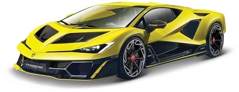 Bburago Lamborghini Fenomeno, gelb - Modellauto 1:18 - Originalgetreues Sammlerauto Spielzeugauto mit beweglichen Türen, Kofferraum & Haube, ab 3 Jahren (18-11053YL)