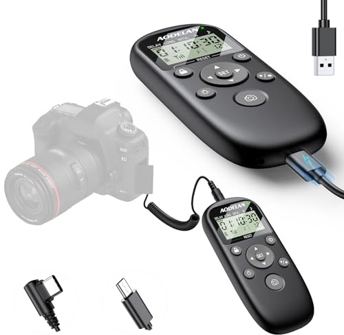Rechargeable Intervalometer Timer Shutter Release Remote with LCD Screen Compatible with Sony A7 III A7 IV A7R IV A7C II A6600 A6700 RX100 VII ZV-1 ZV-E1 ZV-E10 II for Time-Lapse Photography