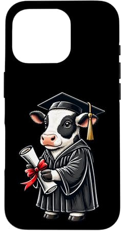 Hülle für iPhone 16 Pro Cute Cow Graduation