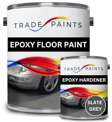 2 Pack Epoxy Garage Floor Paint - 5 Litres (Dark Slate Grey BS18B25)