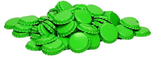 Kronenkorken zum Verschließen von handelsüblichen Mehrwegflaschen 100 Stück, limettegrün - Kronkorken - Bierkapsel