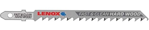 LENOX Tools 1990703 T-Shank Clean Wood Cutting Jig Saw Blade, 4 x 5/16 6 TPI, 5 Pack