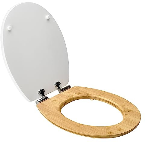 Wirquin 20722707 Abattant WC avec frein de chute Diplomat, blanc bambou
